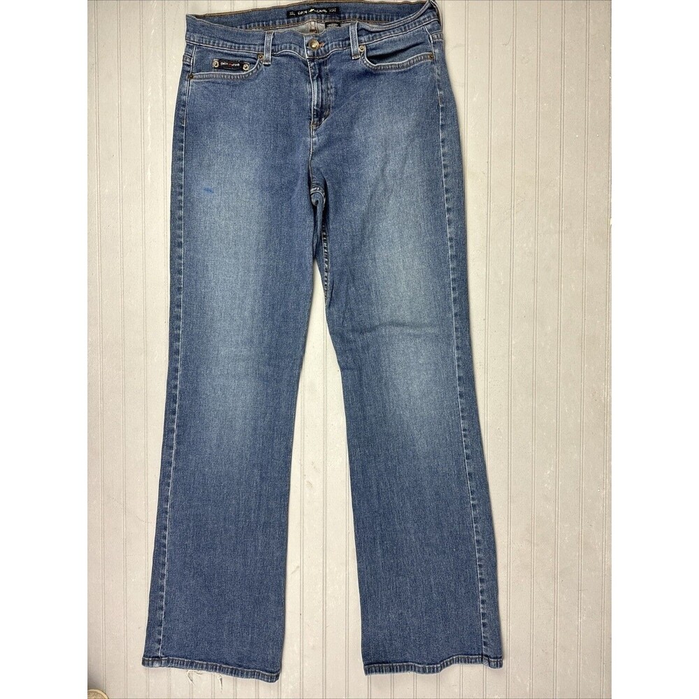 DKNY Size 14 Long Womens Jeans Boot Cut Mid Rise Stretch Med Wash